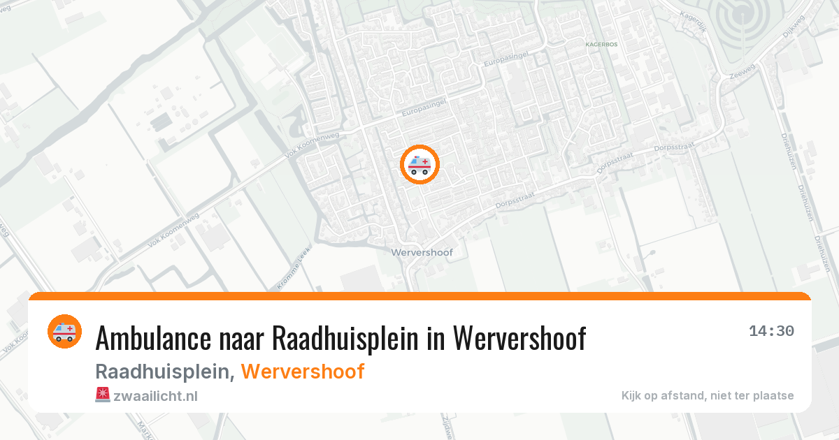 Ambulance naar Raadhuisplein in Wervershoof — 10 aug 2026