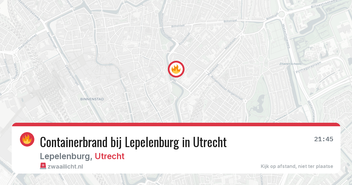 Containerbrand bij Lepelenburg in Utrecht — 4 jul 2026