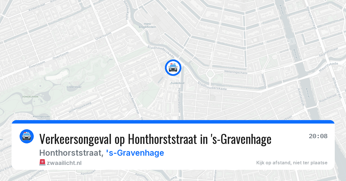Verkeersongeval op Honthorststraat in 's-Gravenhage — 24 mrt 2026