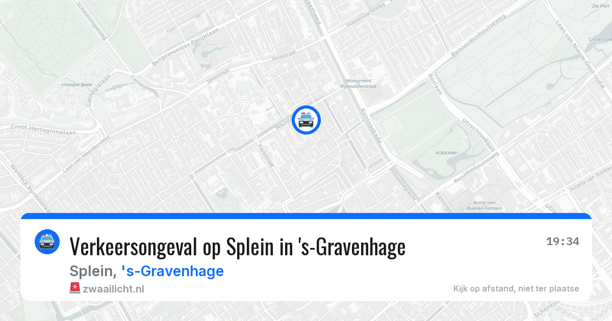 Verkeersongeval op Splein in 's-Gravenhage — 27 mrt 2026