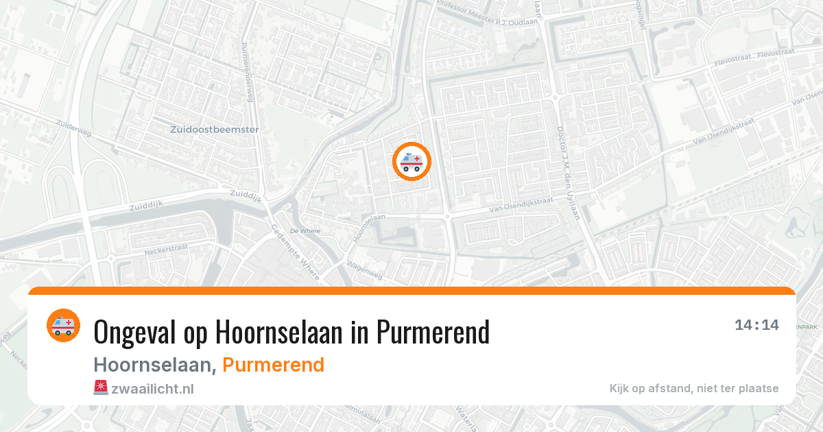 Ongeval op Hoornselaan in Purmerend — 1 mei 2026