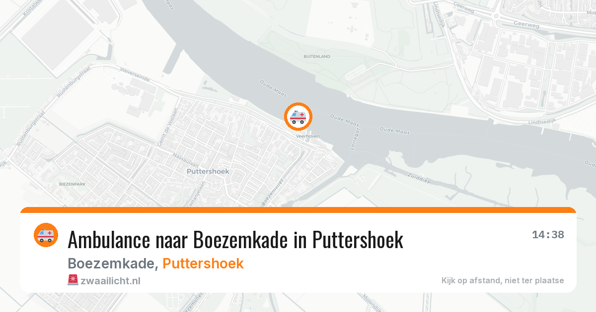 Ambulance naar Boezemkade in Puttershoek — 4 aug 2026