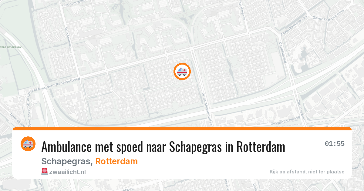 Ambulance met spoed naar Schapegras in Rotterdam — 14 jun 2026