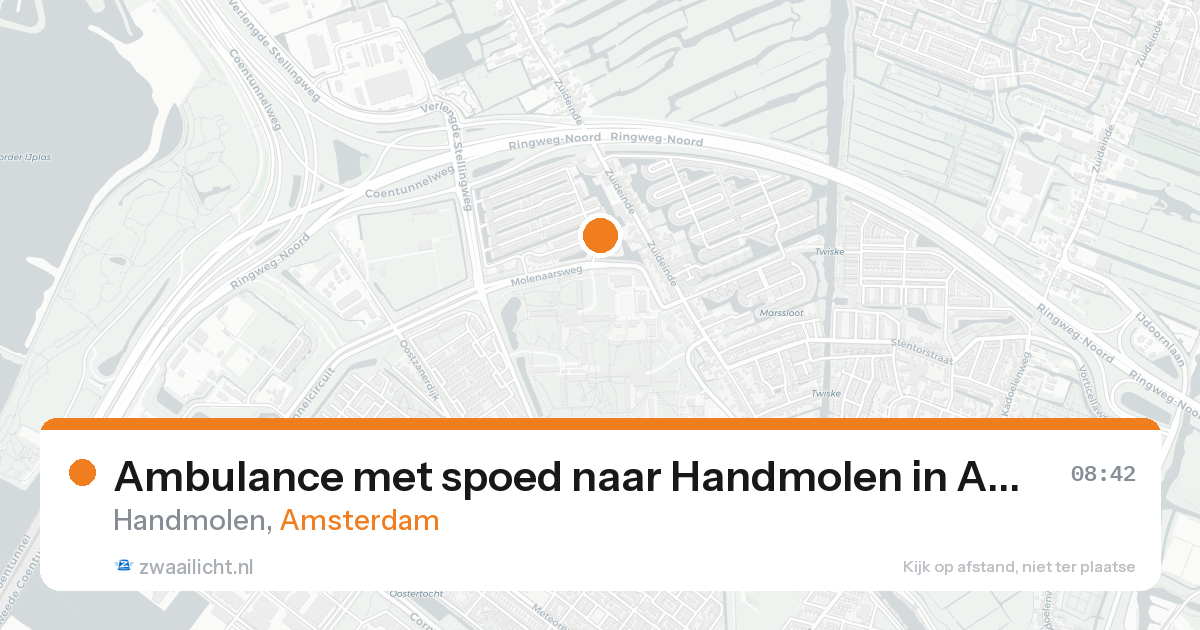 Ambulance met spoed naar Handmolen in Amsterdam — 8 feb 2026
