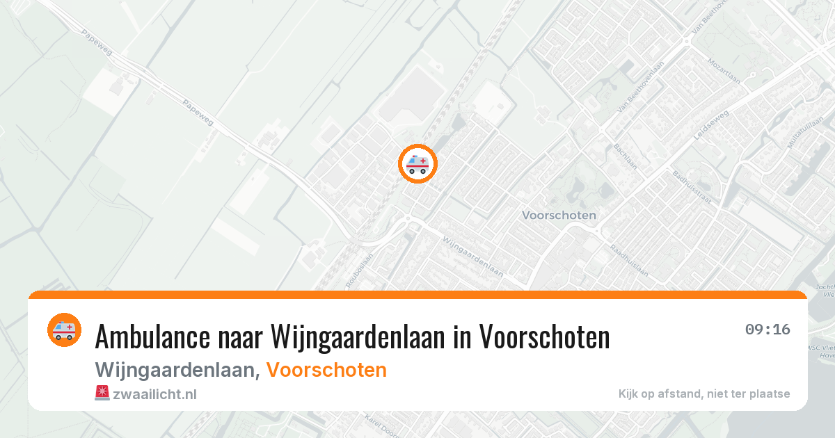 Ambulance naar Wijngaardenlaan in Voorschoten — 7 aug 2026
