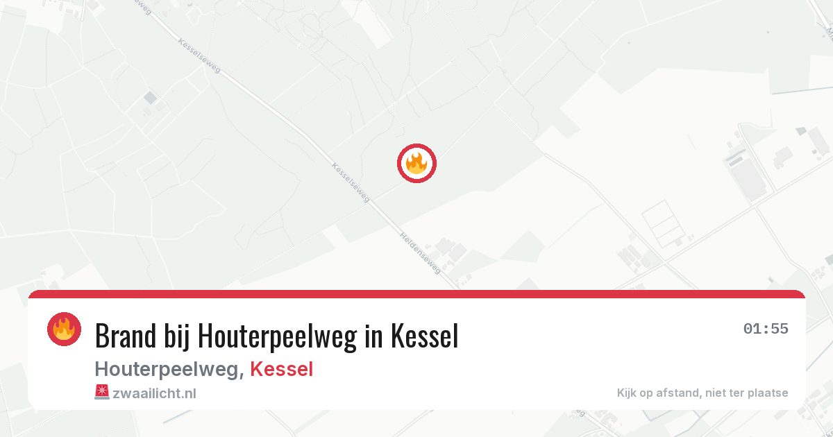 Brand bij Houterpeelweg in Kessel — 29 mei 2026