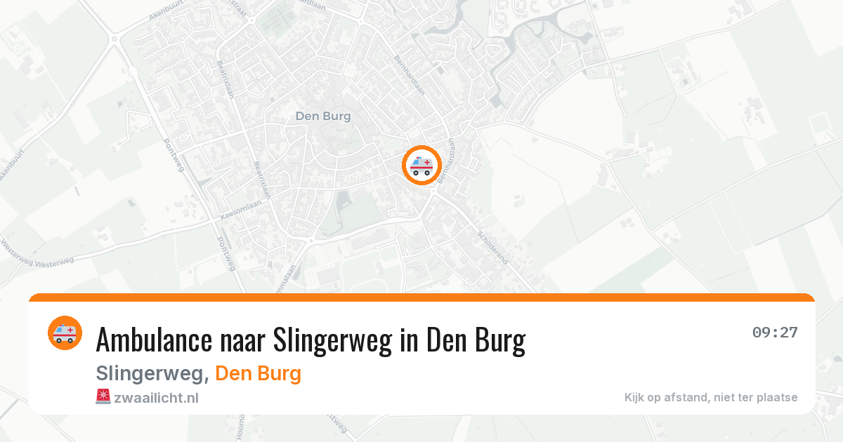 Ambulance naar Slingerweg in Den Burg — 3 jun 2026