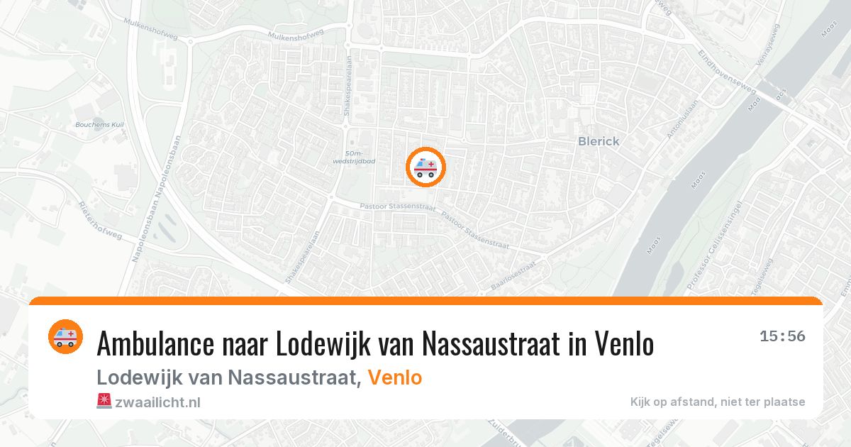 Ambulance naar Lodewijk van Nassaustraat in Venlo — 7 jun 2026