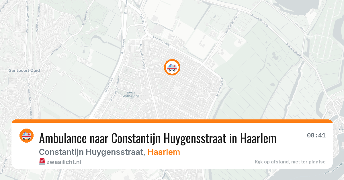 Ambulance naar Constantijn Huygensstraat in Haarlem — 8 jul 2026
