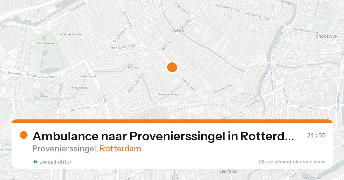 Ambulance naar Provenierssingel in Rotterdam — 22 aug 2026