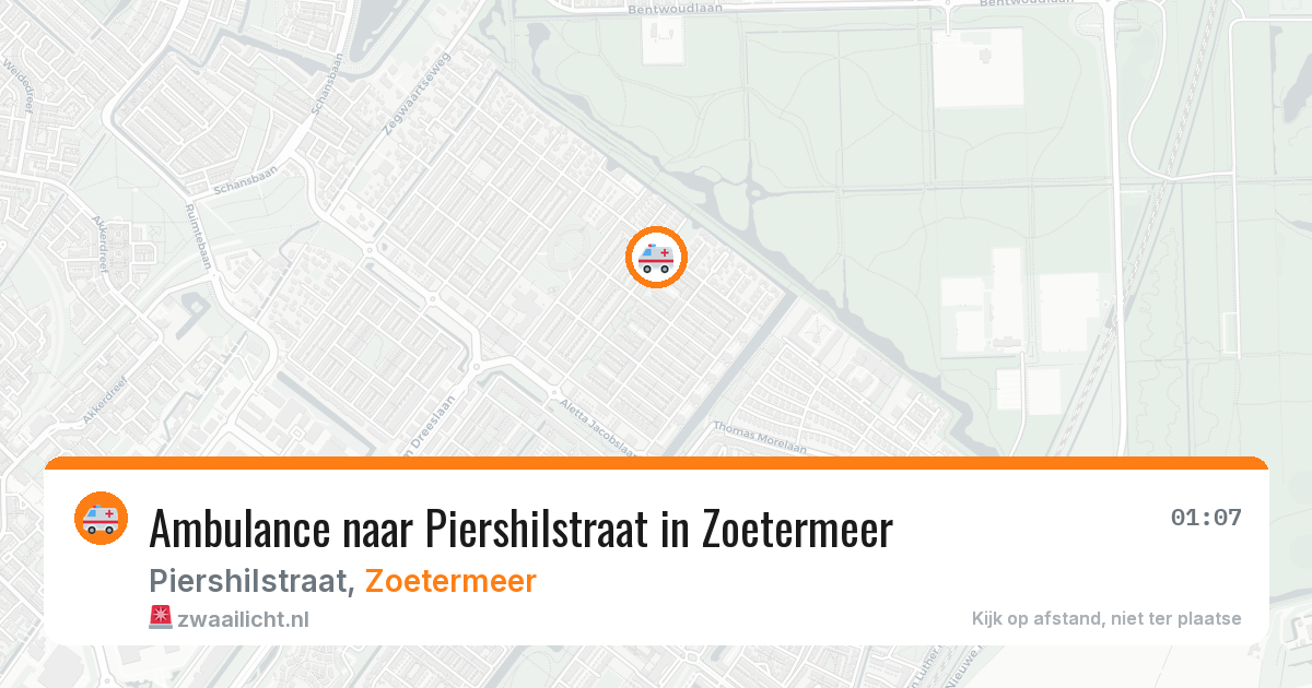 Ambulance naar Piershilstraat in Zoetermeer — 6 mei 2026