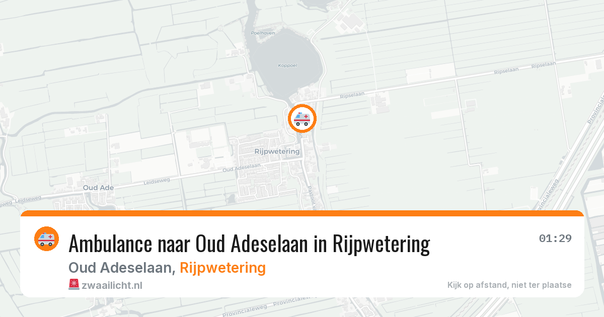 Ambulance naar Oud Adeselaan in Rijpwetering — 25 apr 2026
