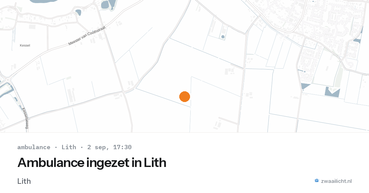 Ambulance ingezet in Lith — 2 sep 2026