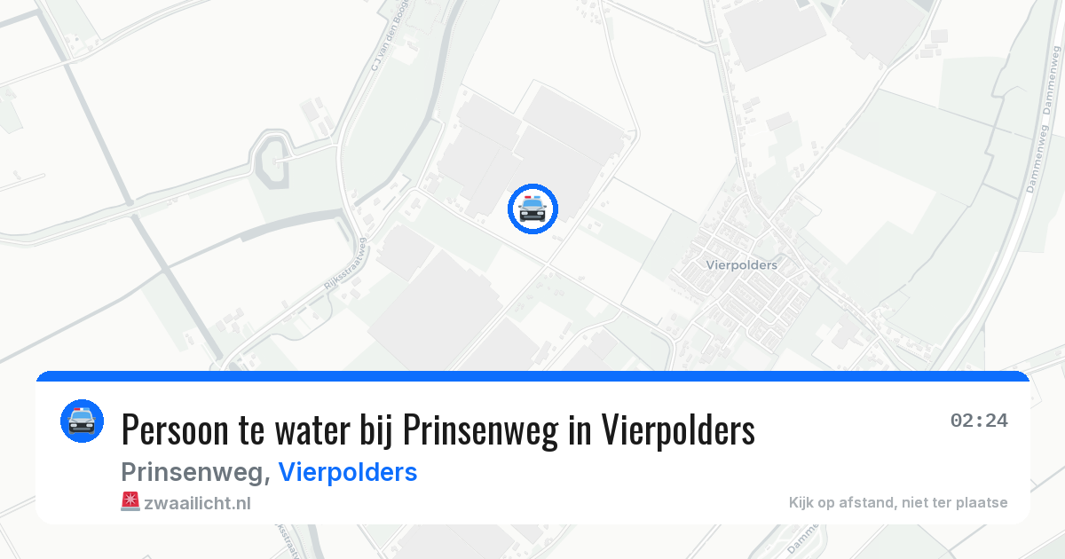 Persoon te water bij Prinsenweg in Vierpolders — 26 jul 2026