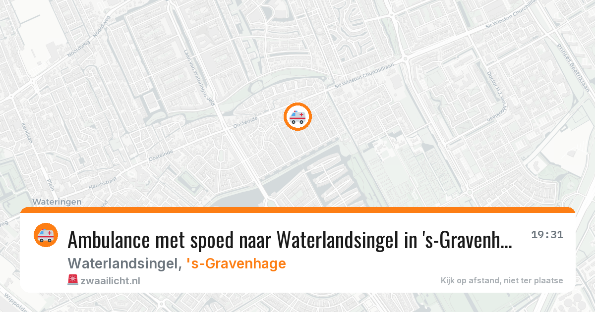 Ambulance met spoed naar Waterlandsingel in 's-Gravenhage — 8 jul 2026