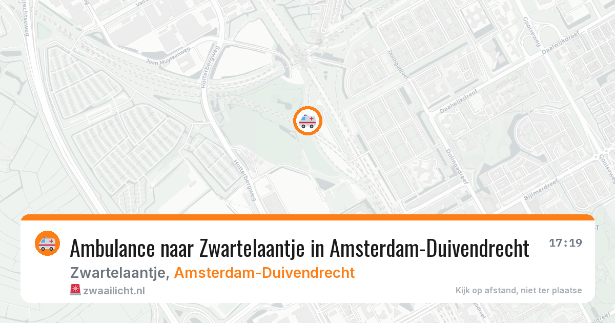 Ambulance naar Zwartelaantje in Amsterdam-Duivendrecht — 2 jul 2026