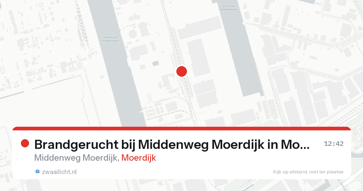 Brandgerucht bij Middenweg Moerdijk in Moerdijk — 22 aug 2026