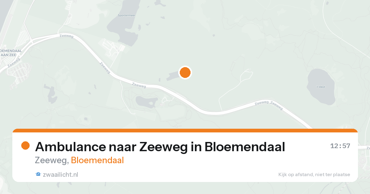 Ambulance naar Zeeweg in Bloemendaal — 16 aug 2026