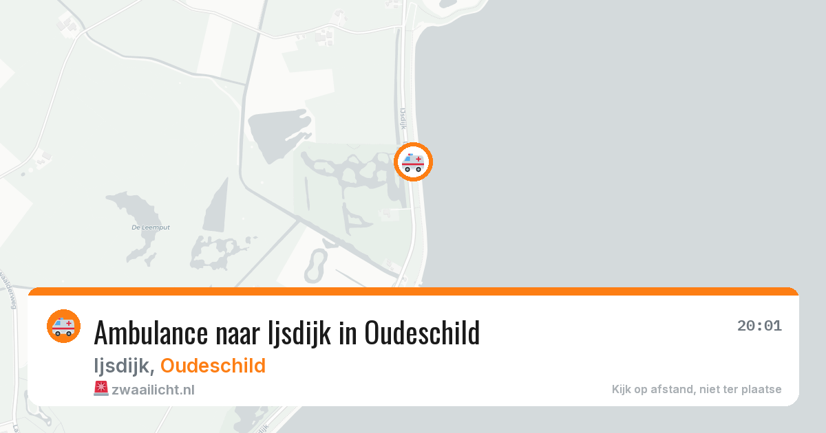 Ambulance naar Ijsdijk in Oudeschild — 11 aug 2026