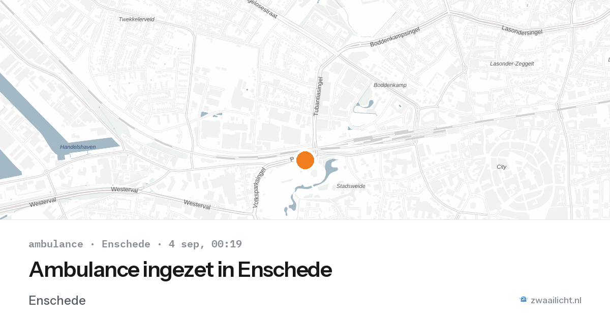 Ambulance ingezet in Enschede — 3 sep 2026