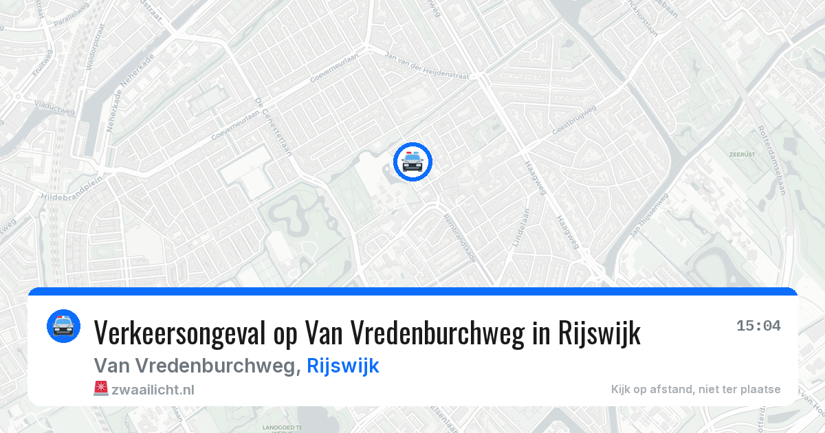 Verkeersongeval op Van Vredenburchweg in Rijswijk — 3 jul 2026