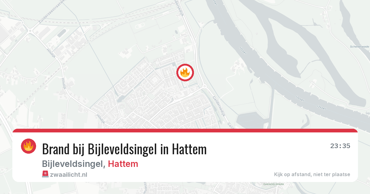 Brand bij Bijleveldsingel in Hattem — 19 jun 2026