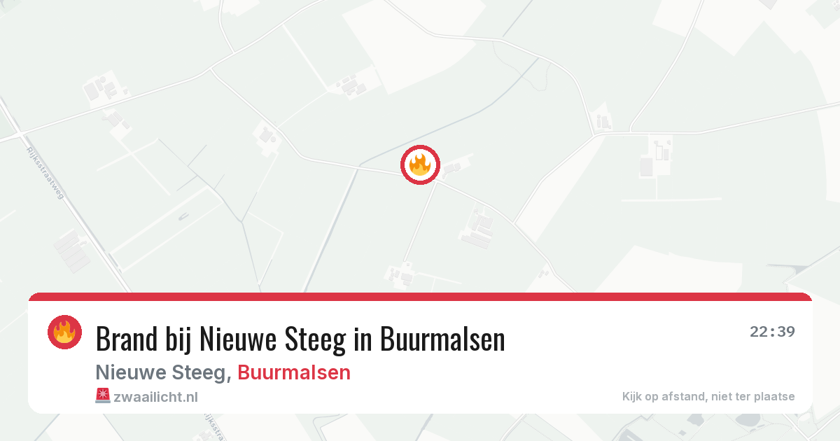 Brand bij Nieuwe Steeg in Buurmalsen — 19 jun 2026