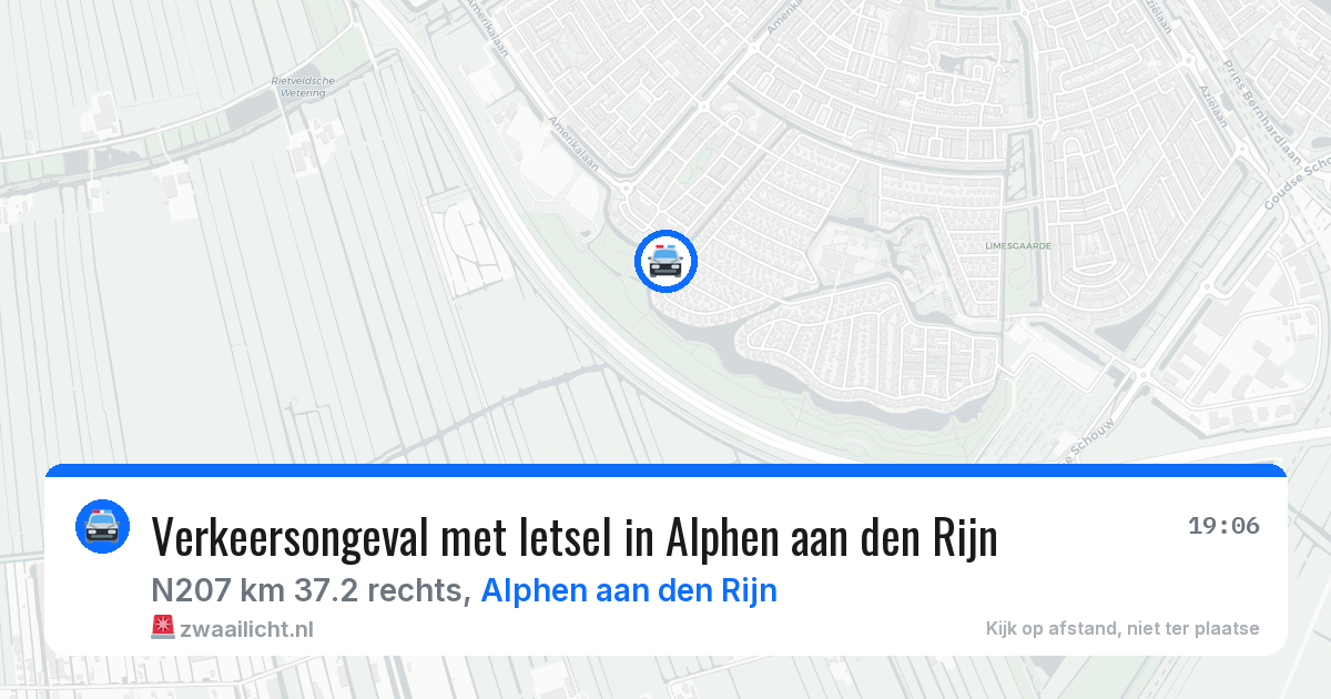 Verkeersongeval met letsel in Alphen aan den Rijn — 18 jul 2026