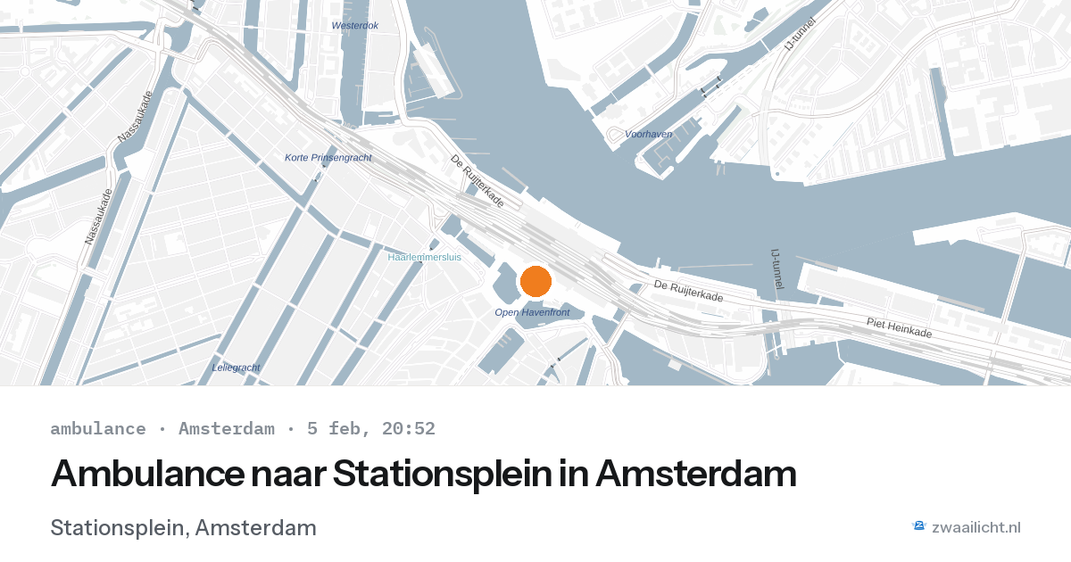 Ambulance naar Stationsplein in Amsterdam — 5 feb 2026