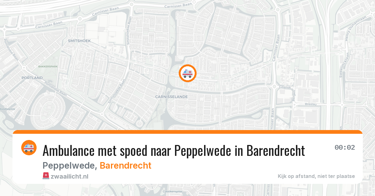 Ambulance met spoed naar Peppelwede in Barendrecht — 29 mei 2026