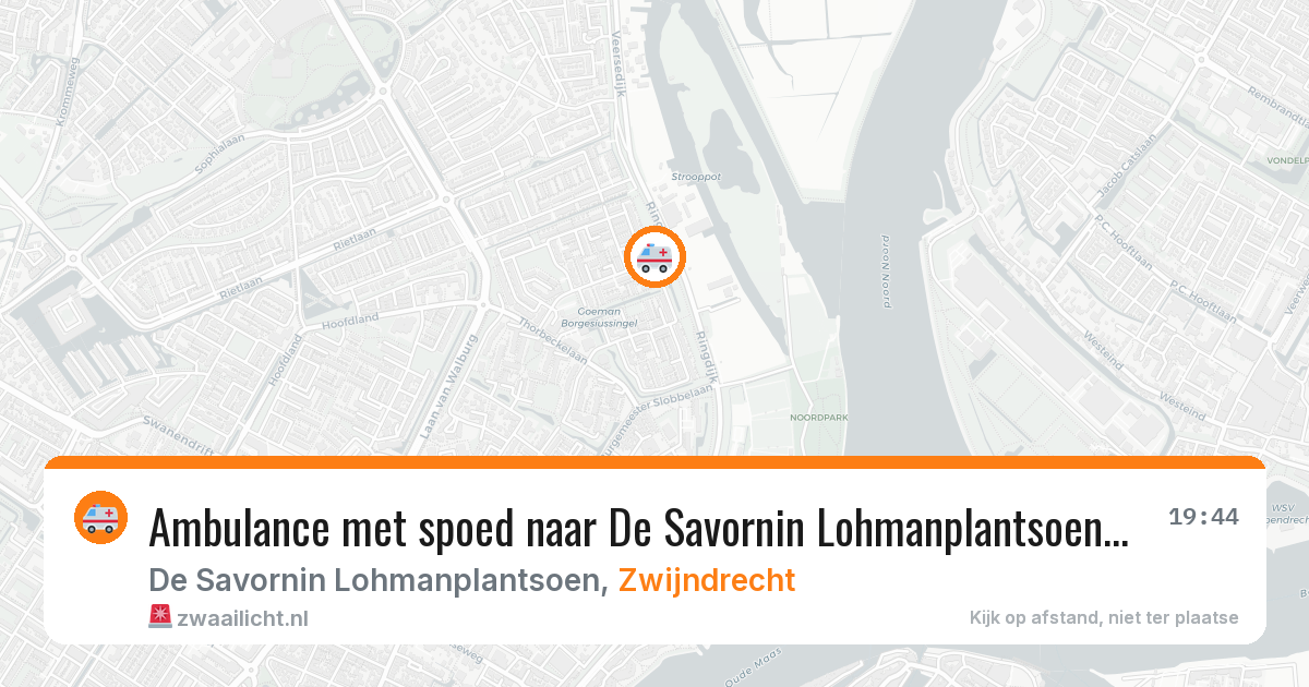 Ambulance met spoed naar De Savornin Lohmanplantsoen in Zwijndrecht — 26 jun 2026