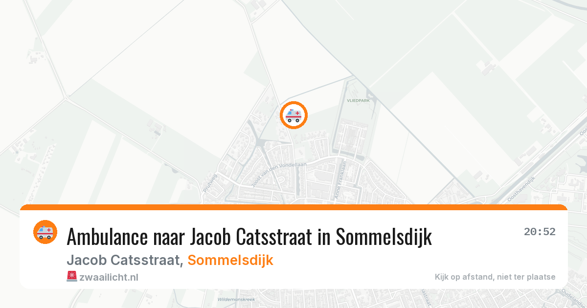 Ambulance naar Jacob Catsstraat in Sommelsdijk — 5 jun 2026