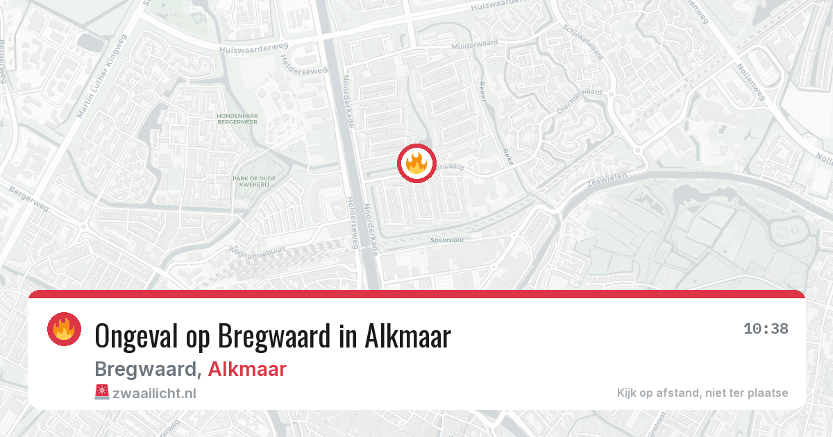 Ongeval op Bregwaard in Alkmaar — 1 aug 2026