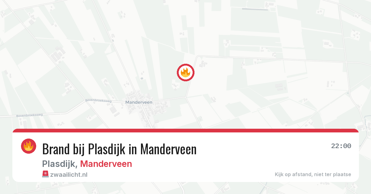 Brand bij Plasdijk in Manderveen — 22 apr 2026