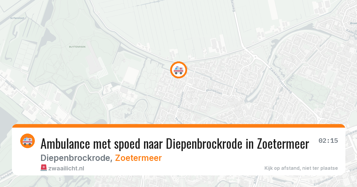 Ambulance met spoed naar Diepenbrockrode in Zoetermeer — 15 jun 2026
