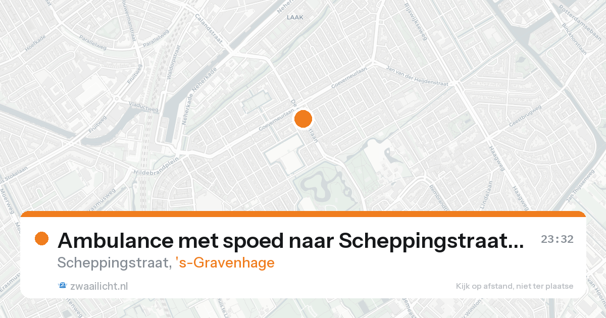 Ambulance met spoed naar Scheppingstraat in 's-Gravenhage — 3 mei 2026