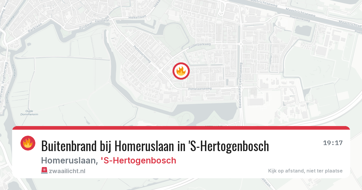 Buitenbrand bij Homeruslaan in 'S-Hertogenbosch — 9 aug 2026