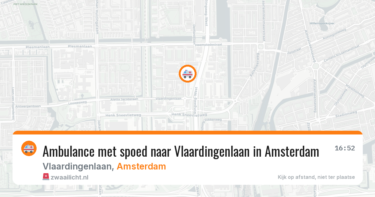 Ambulance met spoed naar Vlaardingenlaan in Amsterdam — 7 apr 2026