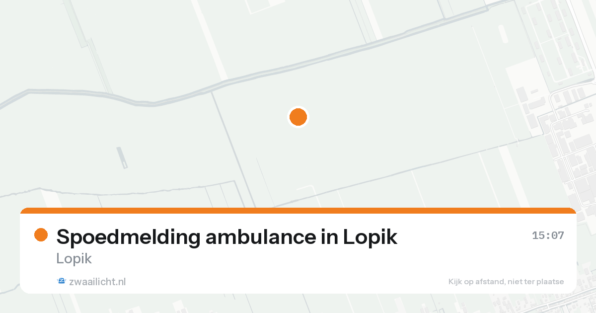 Spoedmelding ambulance in Lopik — 23 aug 2026