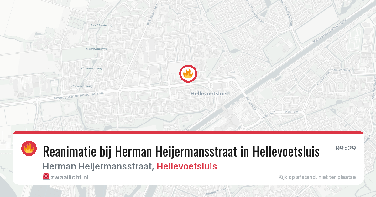 Reanimatie bij Herman Heijermansstraat in Hellevoetsluis — 20 jun 2026