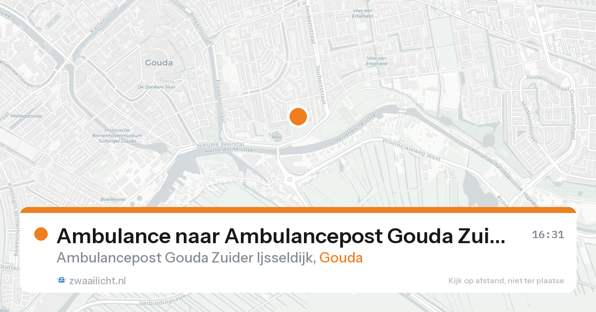 Ambulance naar Ambulancepost Gouda Zuider Ijsseldijk in Gouda — 30 jan 2026