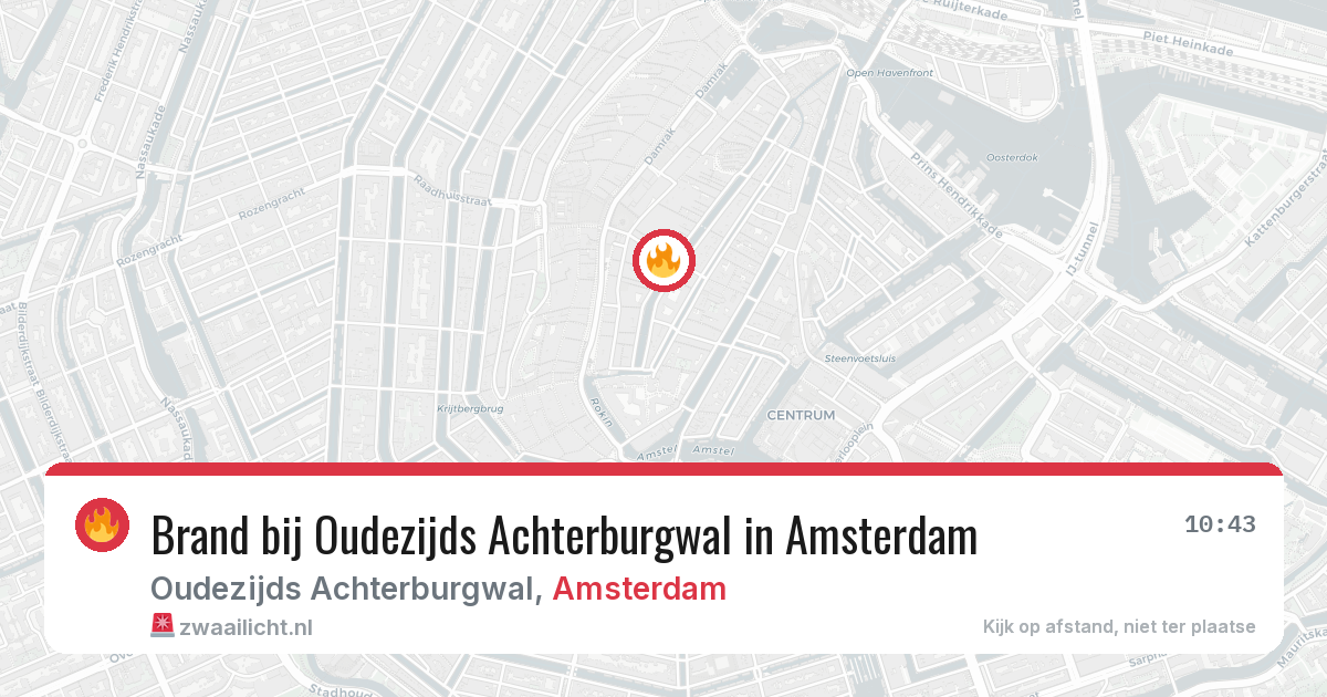 Brand bij Oudezijds Achterburgwal in Amsterdam — 20 mei 2026