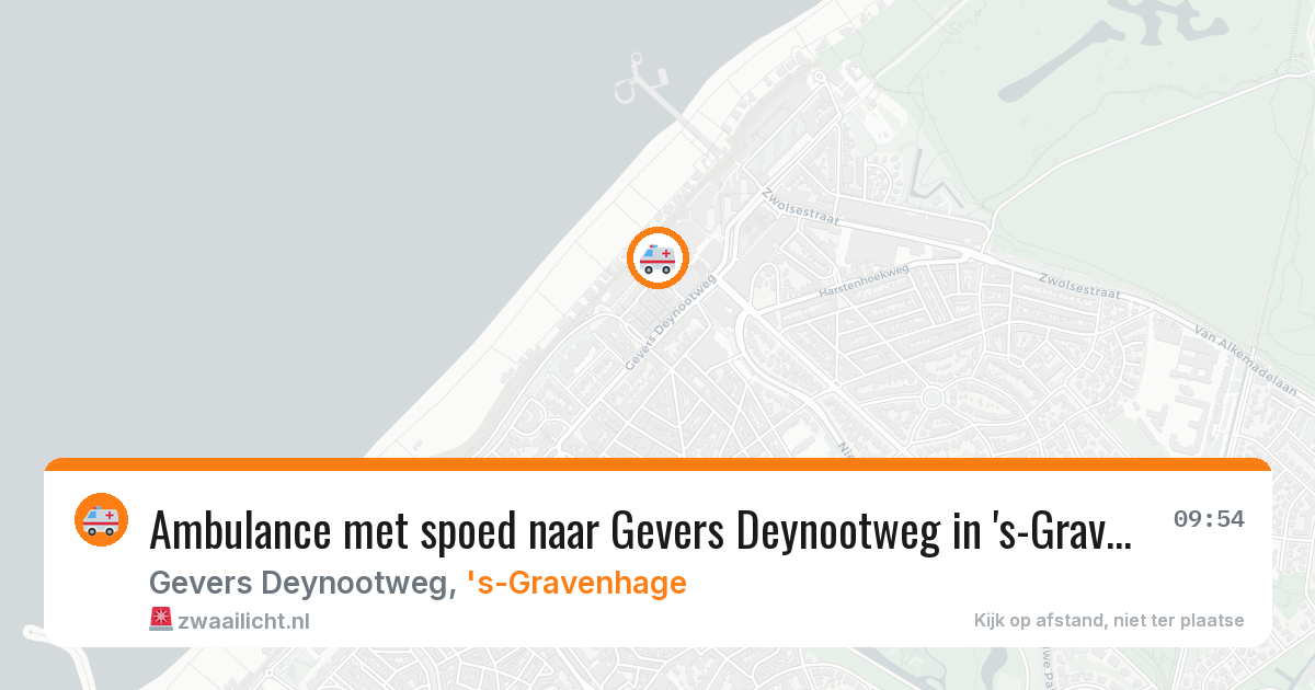 Ambulance met spoed naar Gevers Deynootweg in 's-Gravenhage — 7 apr 2026