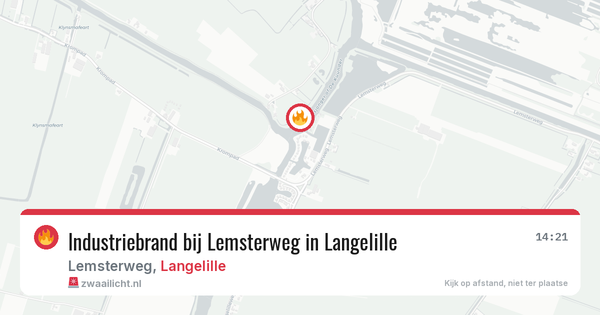 Industriebrand bij Lemsterweg in Langelille — 27 mei 2026