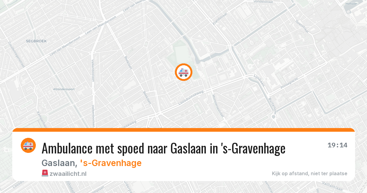 Ambulance met spoed naar Gaslaan in 's-Gravenhage — 5 aug 2026