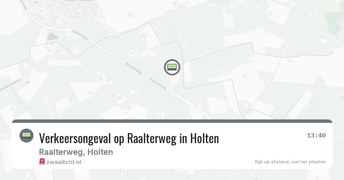 Verkeersongeval op Raalterweg in Holten — 8 aug 2026
