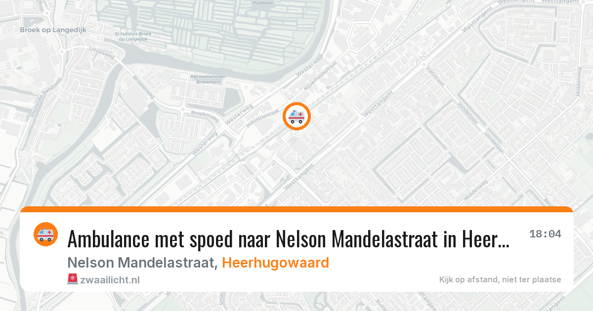 Ambulance met spoed naar Nelson Mandelastraat in Heerhugowaard — 6 jun 2026