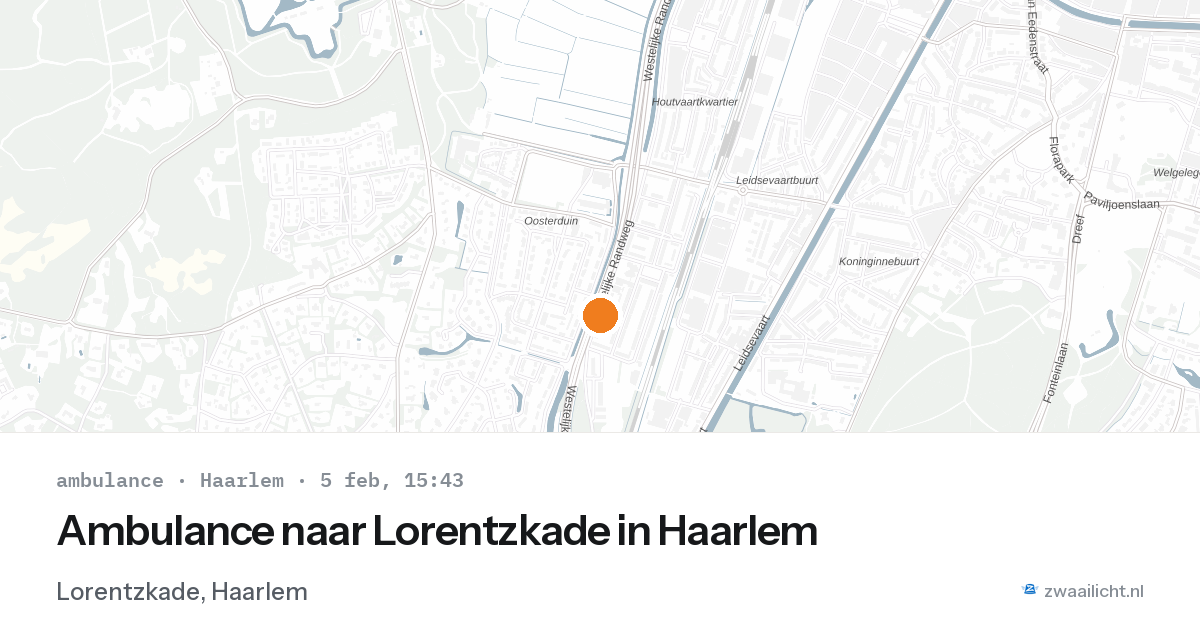 Ambulance naar Lorentzkade in Haarlem — 5 feb 2026