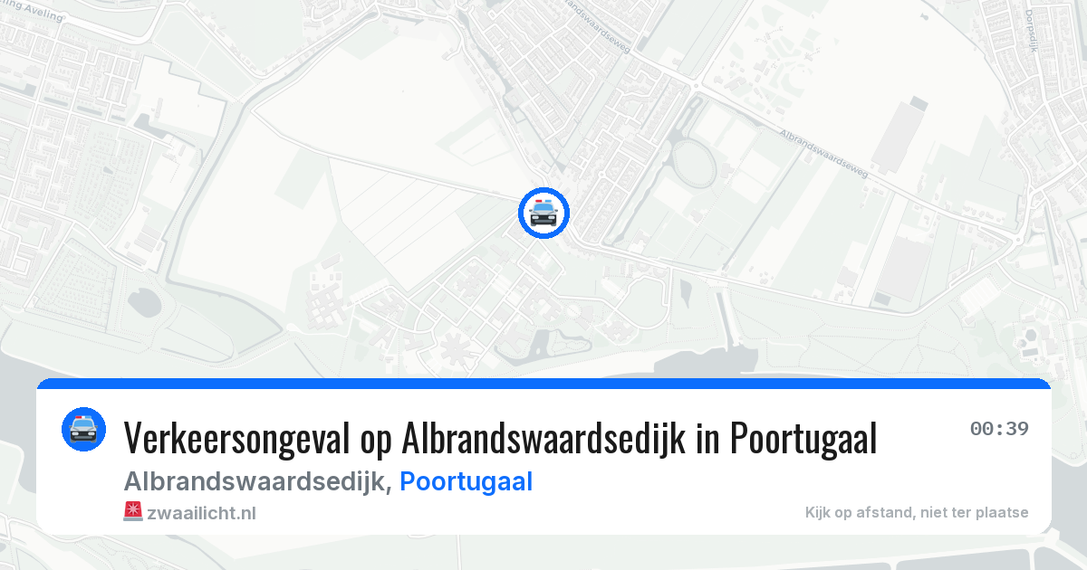 Verkeersongeval op Albrandswaardsedijk in Poortugaal — 2 aug 2026
