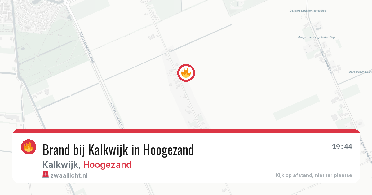 Brand bij Kalkwijk in Hoogezand — 7 feb 2026